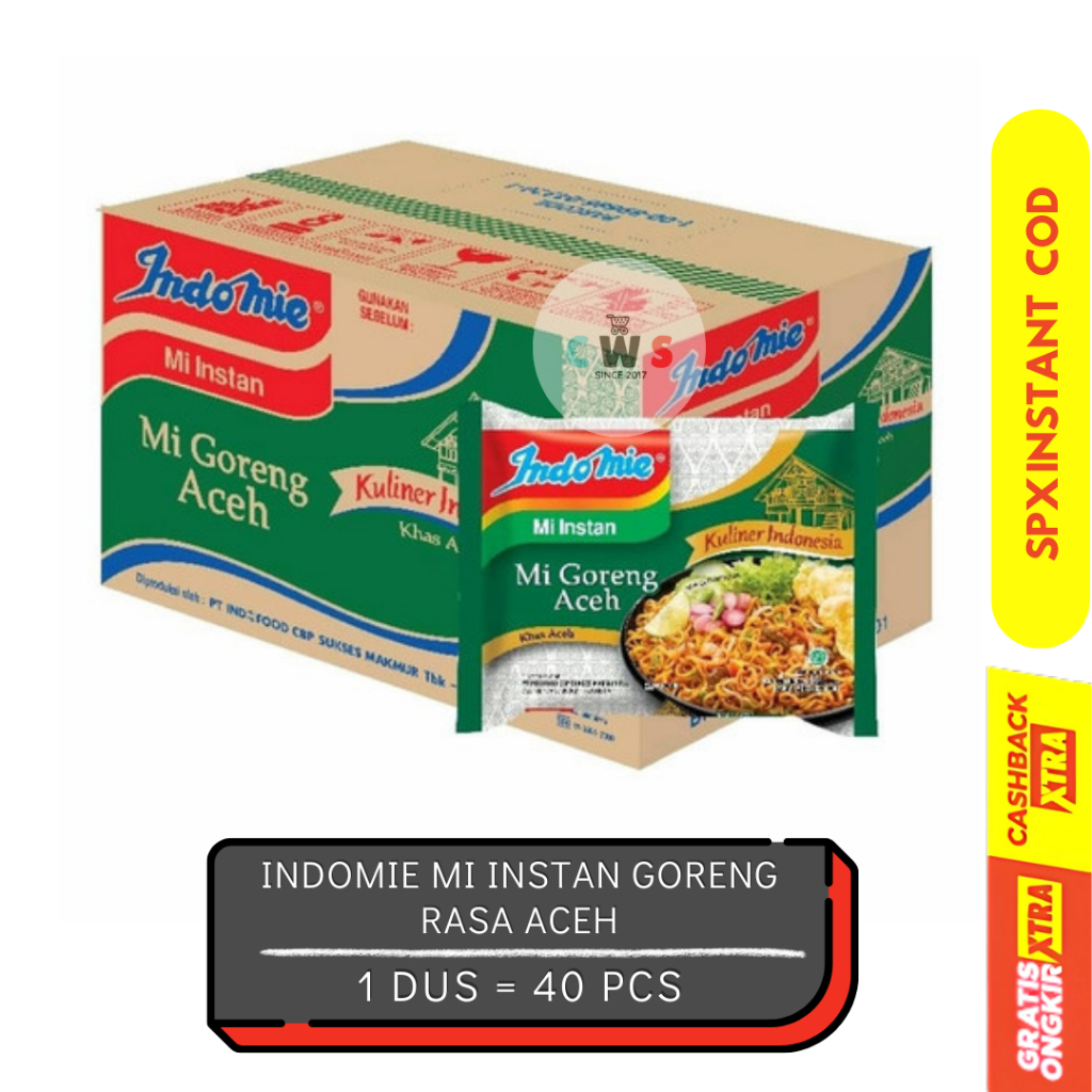 

INDOMIE MI GORENG ACEH Instan - 90 gr / 40 Pcs / 1 Dus