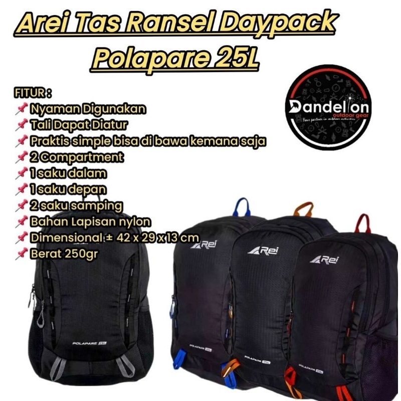 Arei Tas Ransel Daypack Polapare 25L