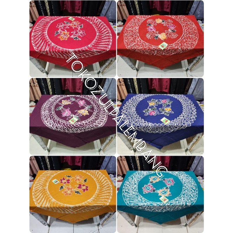 Taplak Meja Batik Batu Merah Motif Tulis | Taplak Meja Guru Sekolah / Kantor Segi Empat