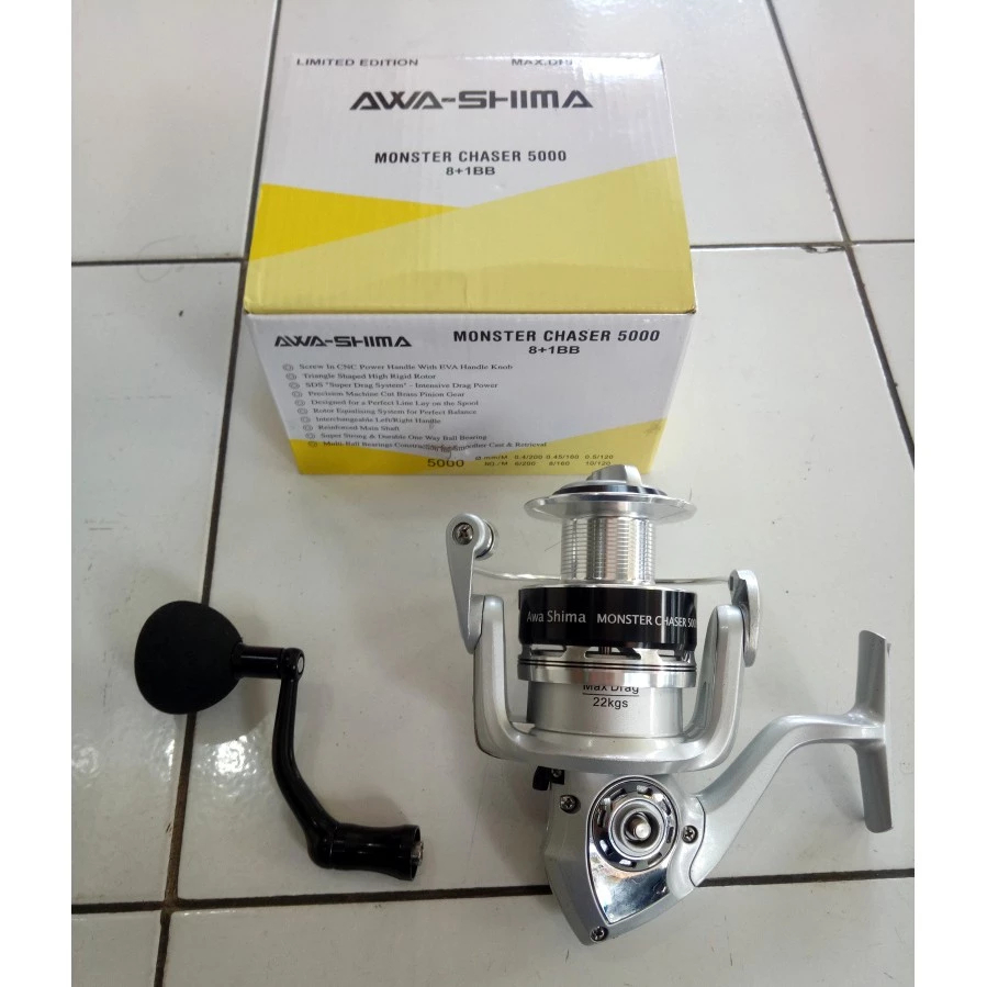 Reel Awashima Monster Chaser 5000 Power Handle Kuat