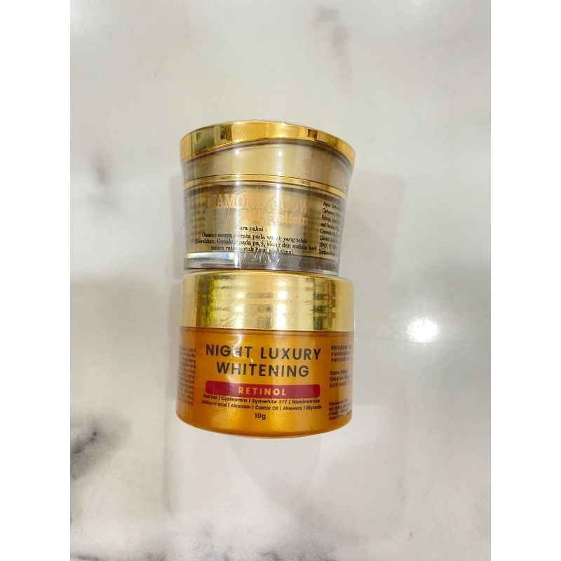 DIAMOND GLOW JELLY PELICIN+NIGHT CREAM WHITENING LUXURY REFLISKIN