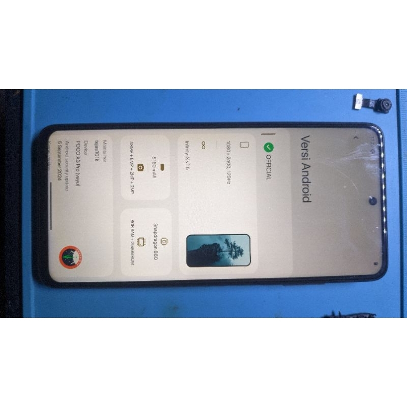 LCD POCO X3 PRO / NFC  ORIGINAL SET FRAME COPOTAN