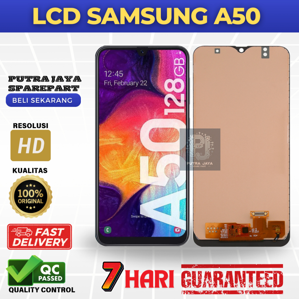LCD TOUCHSCREEN SAMSUNG A50 FINGERFRINT / LCD SAMSUNG GALAXY A50 ORIGINAL