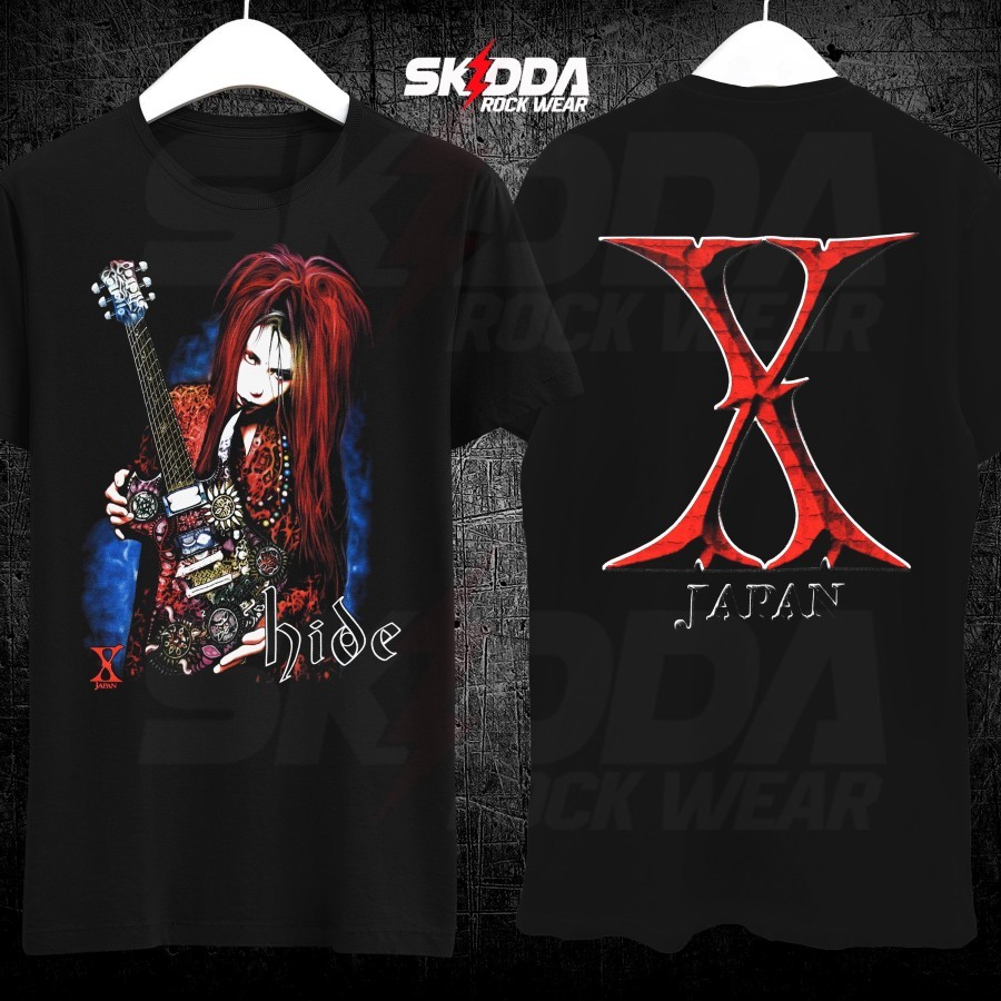 T Shirt Kaos Band Rock X JAPAN – Hide - 2 Sisi - Premium Cotton Combed 24S