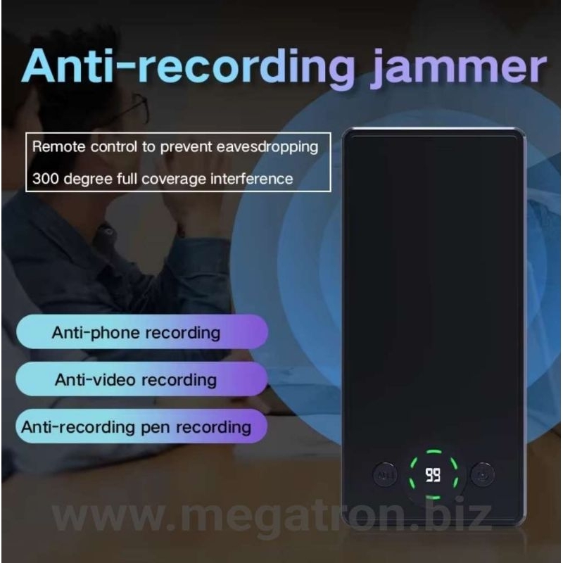 Anti Audio Voice Recorder - Ultrasonic Pengacak Suara Rekaman 300 dejarad - Bisa on off pakai remote