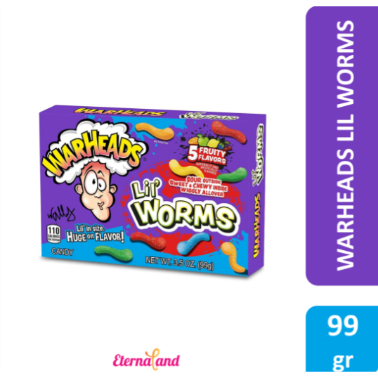 

Warheads Lil Worms Candy - permen warheads impor usa