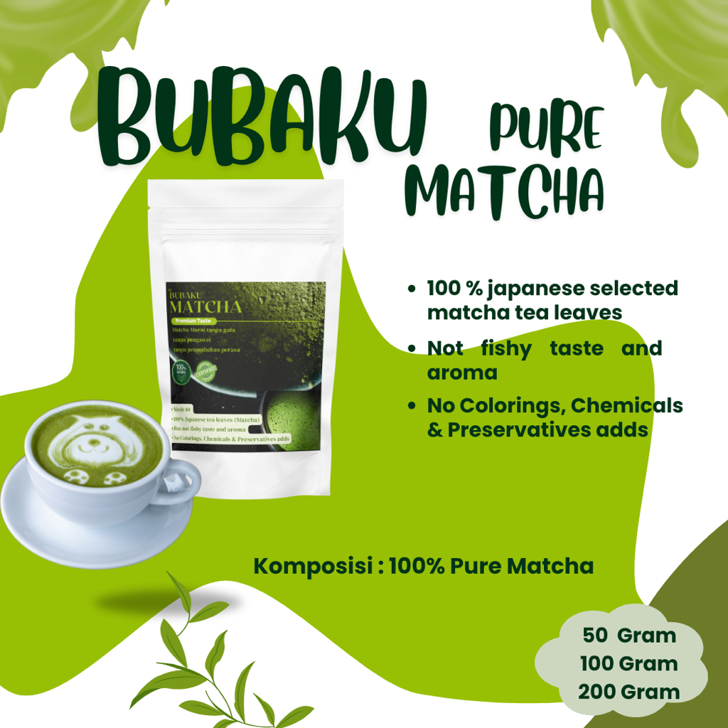 

Matcha Bubuk | 100% Premium Japanese Pure Matcha Powder