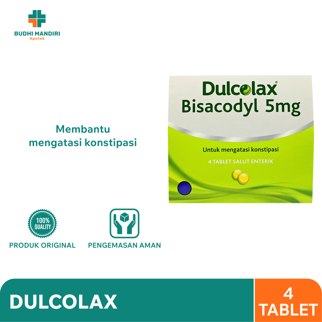 Dulcolax 4 Tablet (1 Strip) - Mengatasi Konstipasi