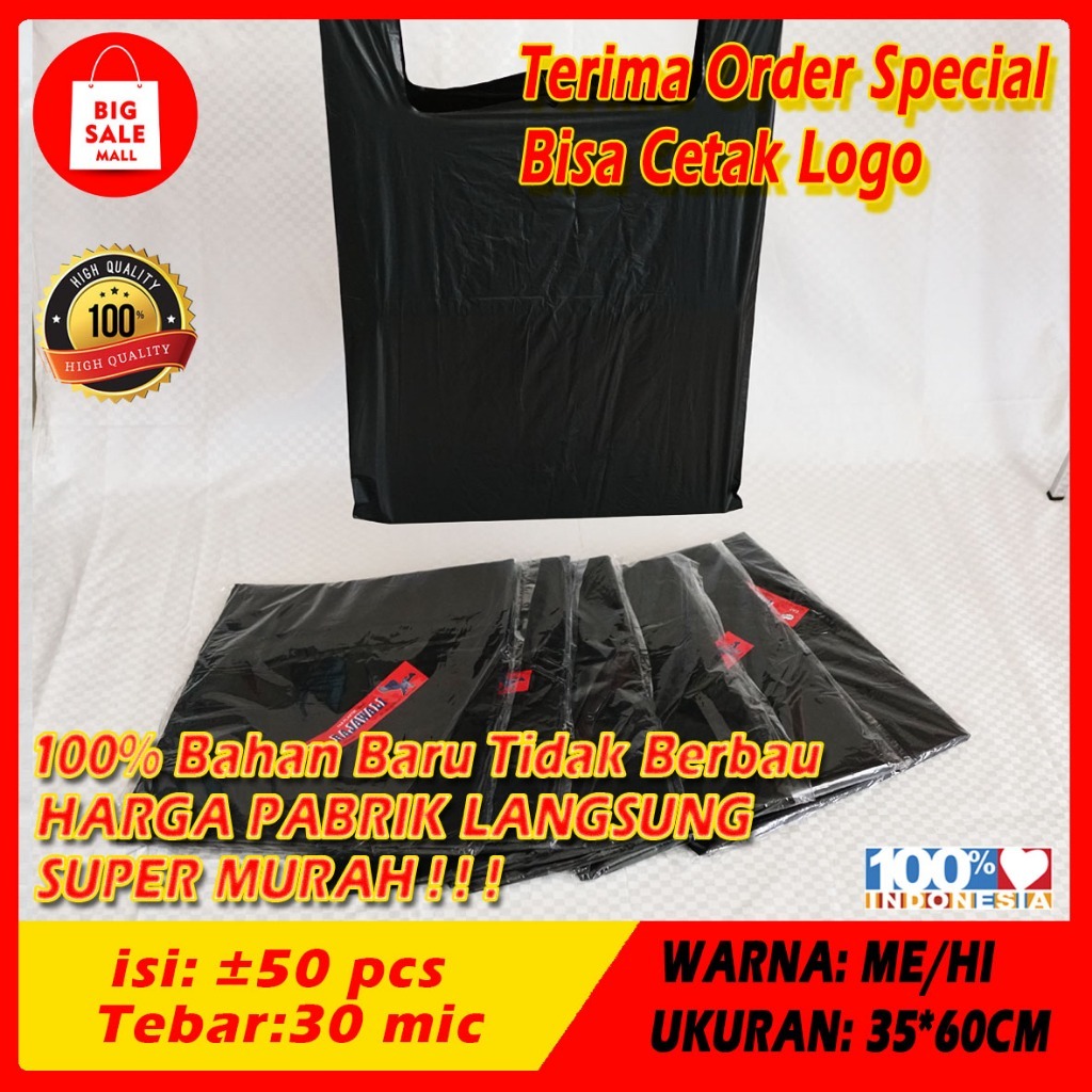 Kantong Plastik Kresek Rajawali 35X60 Kantong Plastik Hd Berlanja Plong Plastik Packing Hitam Murah