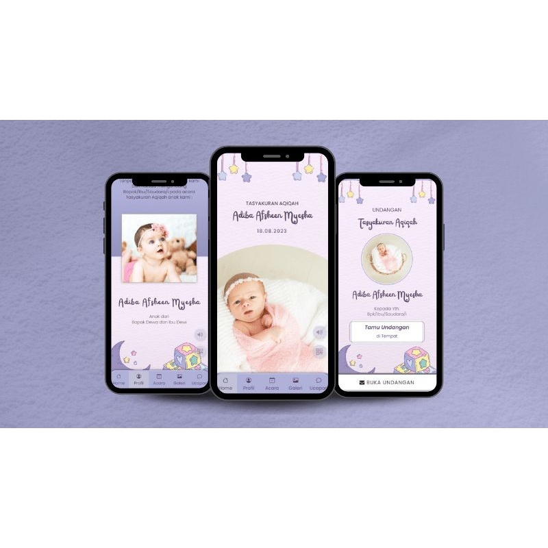 Undangan Aqiqah website/undangan Digital premium/undangan website premium/Undangan Aqiqah website