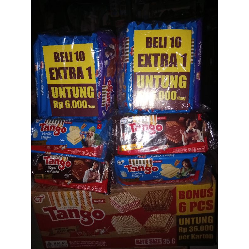 

tango X jkt48 1 karton varian Vanila Delight, Sassy Strawberry, Royal choocolate, dan Blackpink