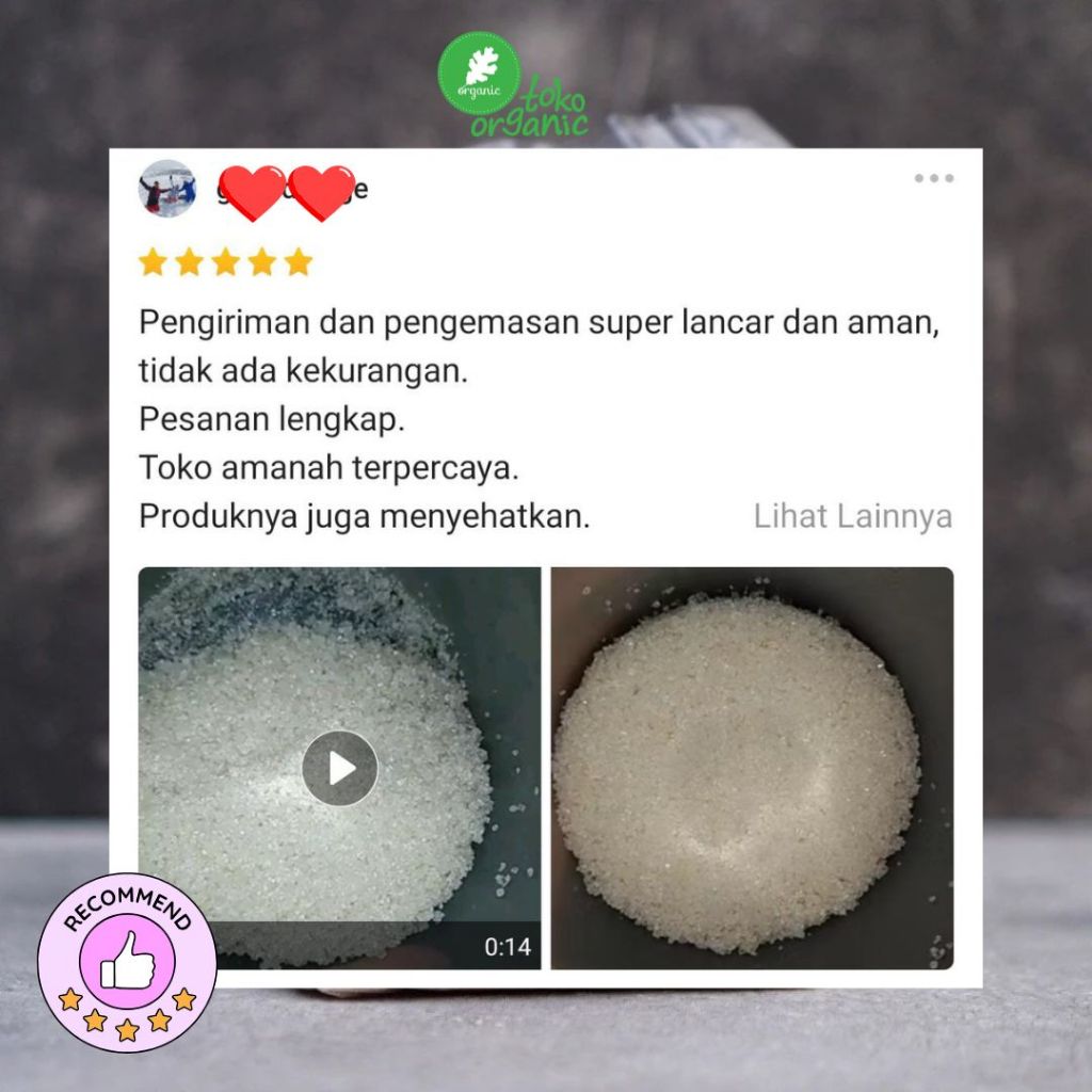 

HG Gula Pasir Organik Gula Tebu Organic, Raw Cane Sugar tanpa Pemutih - 1kg