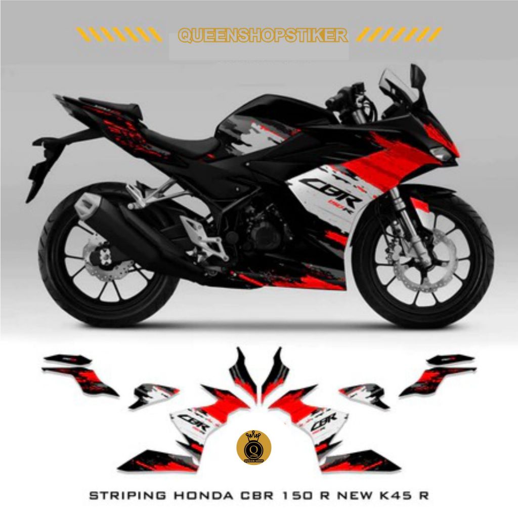 STRIPING CBR150R K45R / MOTIF 8 / CBR 150R / STICKER / STIKER MOTOR VARIASI CBR 150 / LIST MOTOR / 2