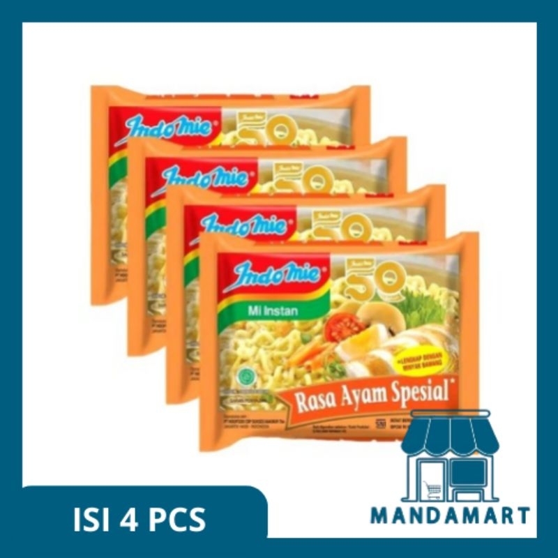 

Paket Bundling Indomie Mie Instan Rasa Ayam Spesial Pcs Isi 4 - MandaMart