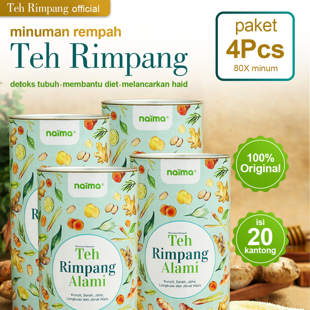 

Paket 4pcs Teh rimpang alami BPOM - teh rempah asli - teh diet, teh detox, dan teh pelancar mens