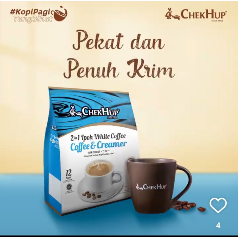 

white coffee chekHup aneka varian rasa isi 12 sachet