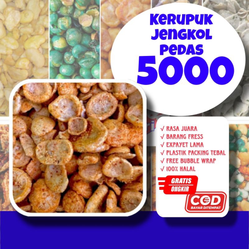 

kerupuk jengkol 5k / kerupuk jengkol/ kerupuk jengkol pedas/aneka cemilan serba 5000