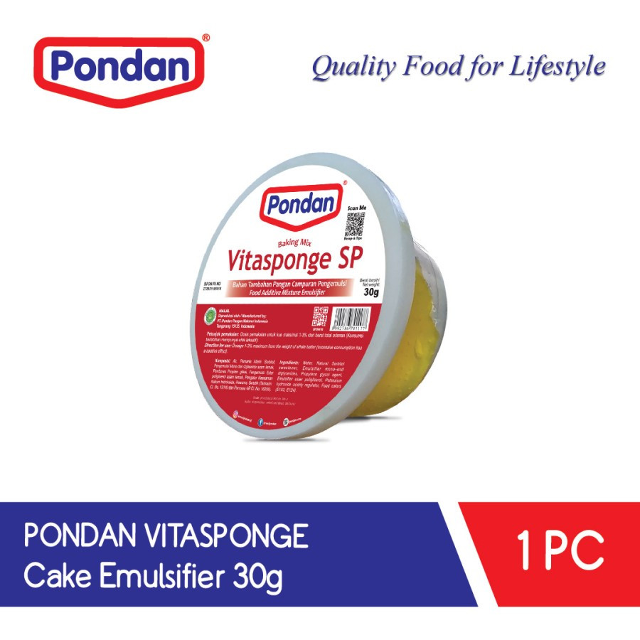 

Pondan Vitasponge 30gr Cake Emulsifier sp pelembut kue