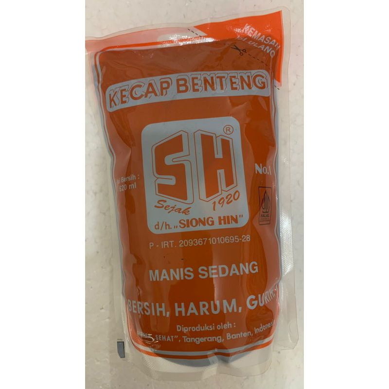 

Kecap Manis Hitam Kedelai Cap SH Benteng 650 mL