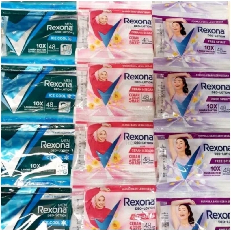 Rexona Deo Lotion Sachet 1 Renceng isi 12 Sachet