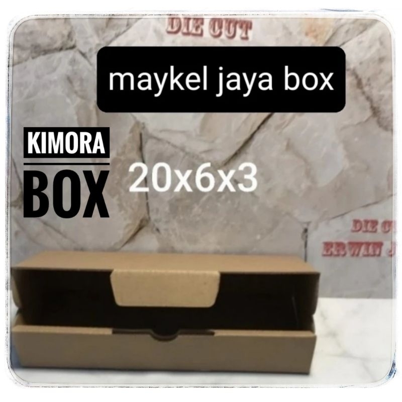 

kardus karton box Uk. 20x6x3 cm...Model die cut/pizza