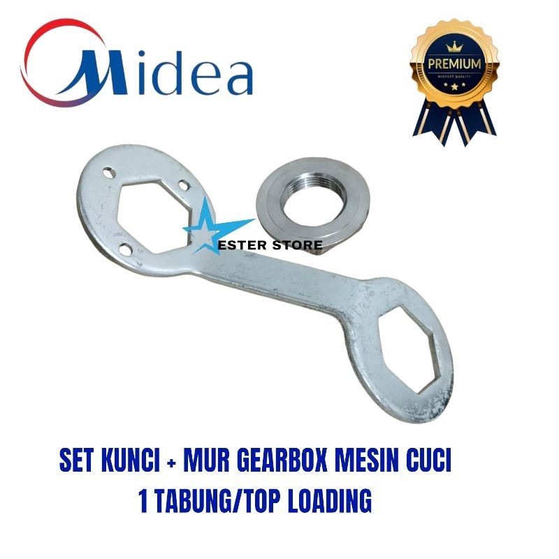 Akari Set Kunci + Mur Gearbox Mesin cuci  Midea 1 Tabung Top loading
