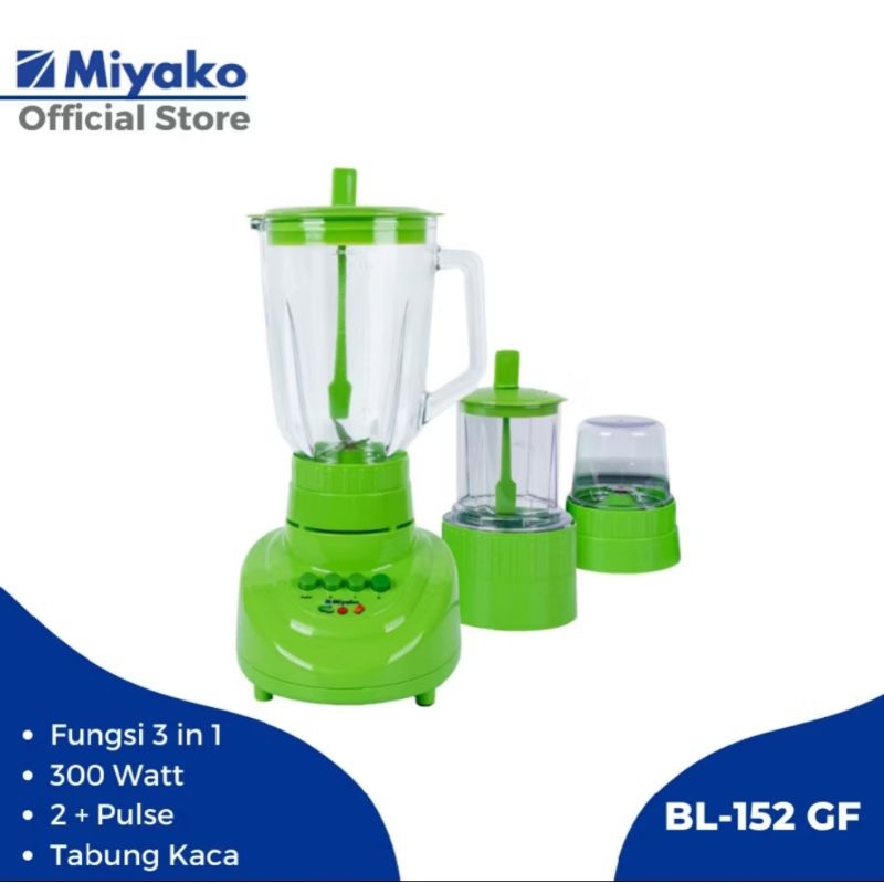Blender kaca miyako BL -152 GF 3in1 blender gelas miyako / blender  miyako 3in1