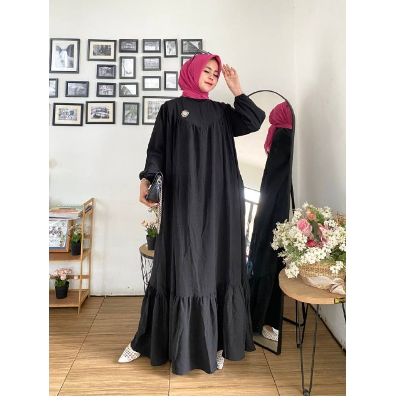 Baju Gamis Jumbo Mewah Terbaru LD 130 LD 140 XXXL Sampai XXXXL Jenna