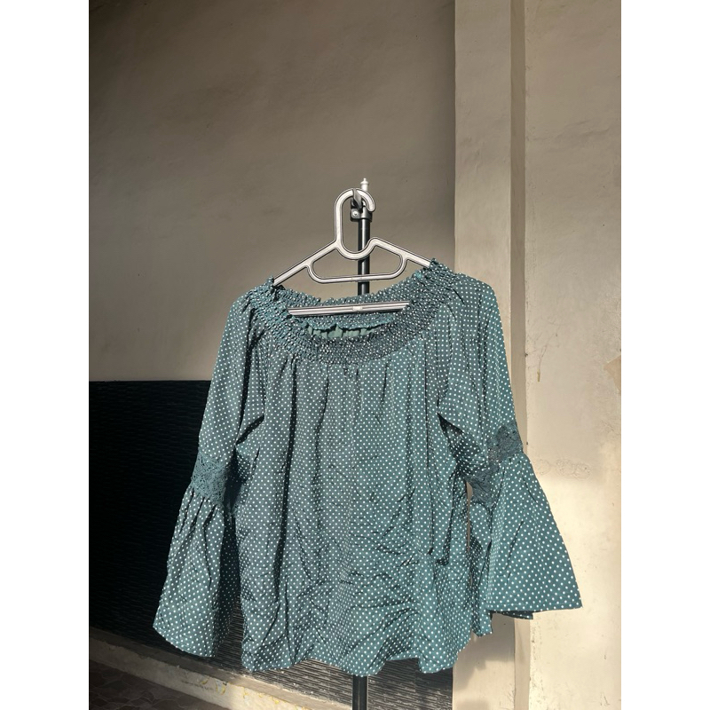 Sabrina Polkadot Hijau Botol