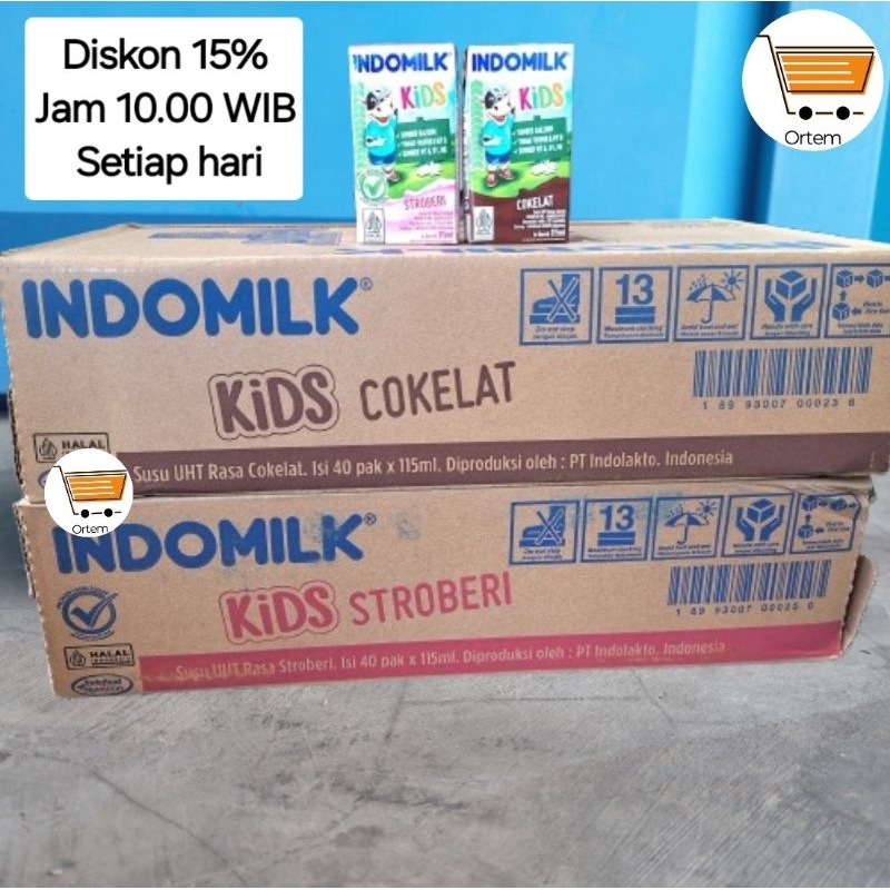 

INDOMILK KIDS KOTAK 1 DUS / KARTON | 40 PCS | 115 mL