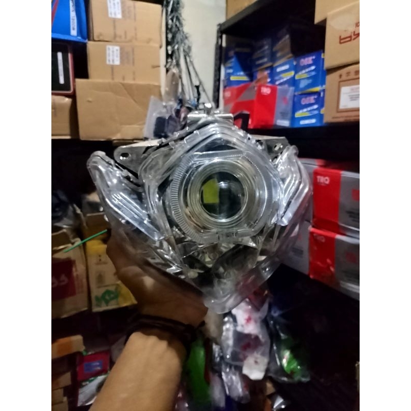 Headlamp Reflektor Batok Kepala Lampu Depan Satria Fu Barong Tanpa Frame Custom Biled Ala Ala 4.5 In