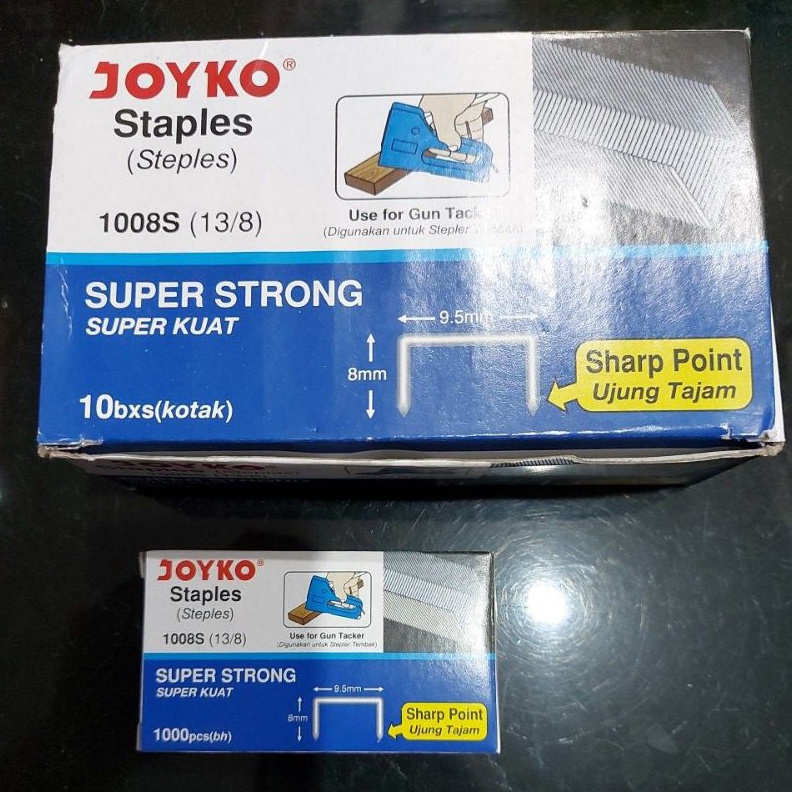 

ART I4D4 joyko isi staples guntacker 18s tertera harga 1 kotak kecil