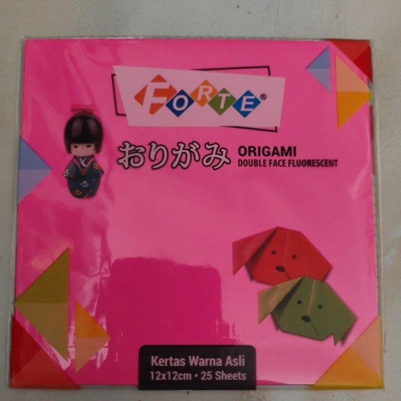 

origami ukuran 12x12 merk forte 1pak isi 25