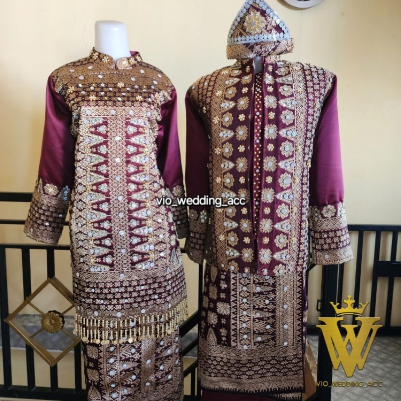 baju songket pengantin palembang