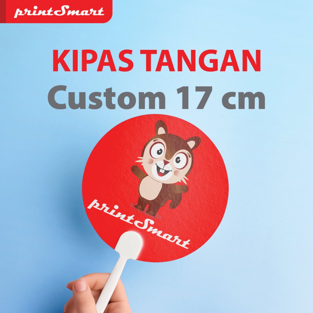 Kipas Tangan Custom 17 cm - Art Carton 310 - Hand Fan Art Carton