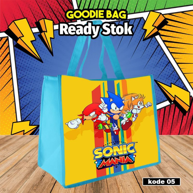 

Tas Kado PER 10PCS | Tas Goodie Bag Motif Karakter SONIC | Kode 01 - 08