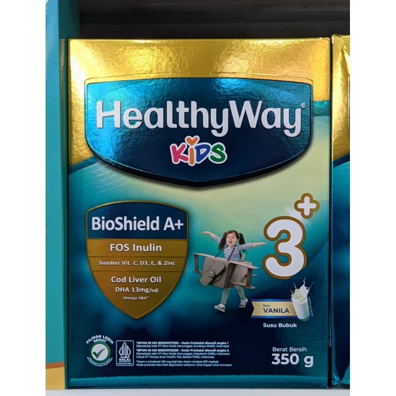 

HEALTHY WAY KIDS 350 Gram Rasa Vanilla || Susu Healthy Way 350 Gram Rasa Vanilla || Susu Bubuk || Susu Formula || Susu Rasa Vanilla || Healthy Way Kids 350 Gram || Healthy Way 3+ || Susu