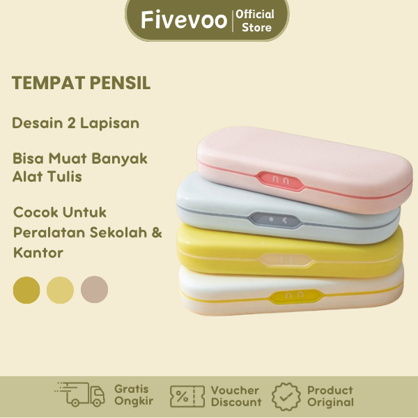 

FIVEVOO Kotak Pensil / Penyimpanan Tas Pena / Kotak Pensil Multifungsi / Kotak Alat Tulis Portabel / Kotak Pena/Stationary Box