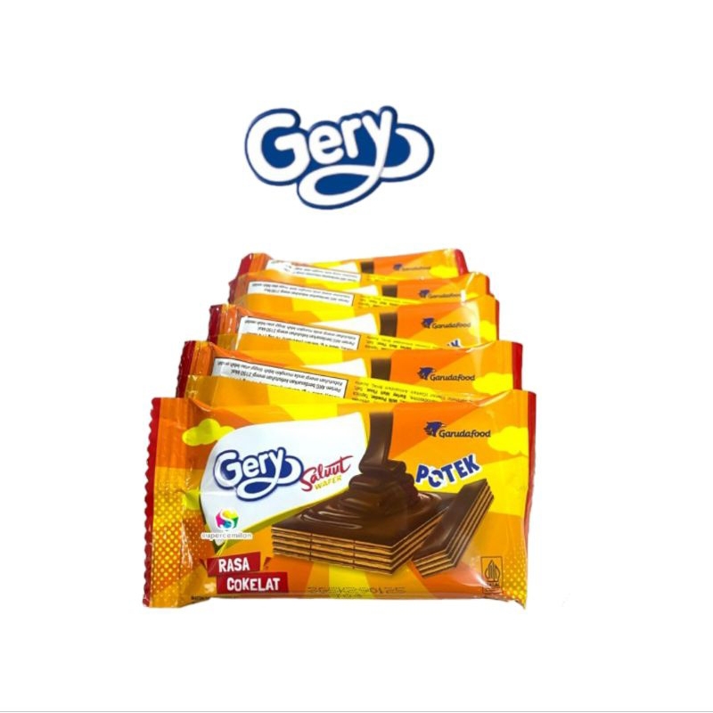 

Gery Saluut Wafer Potek Rasa Cokelat 15g ( 1 Pack / 10 Pcs )