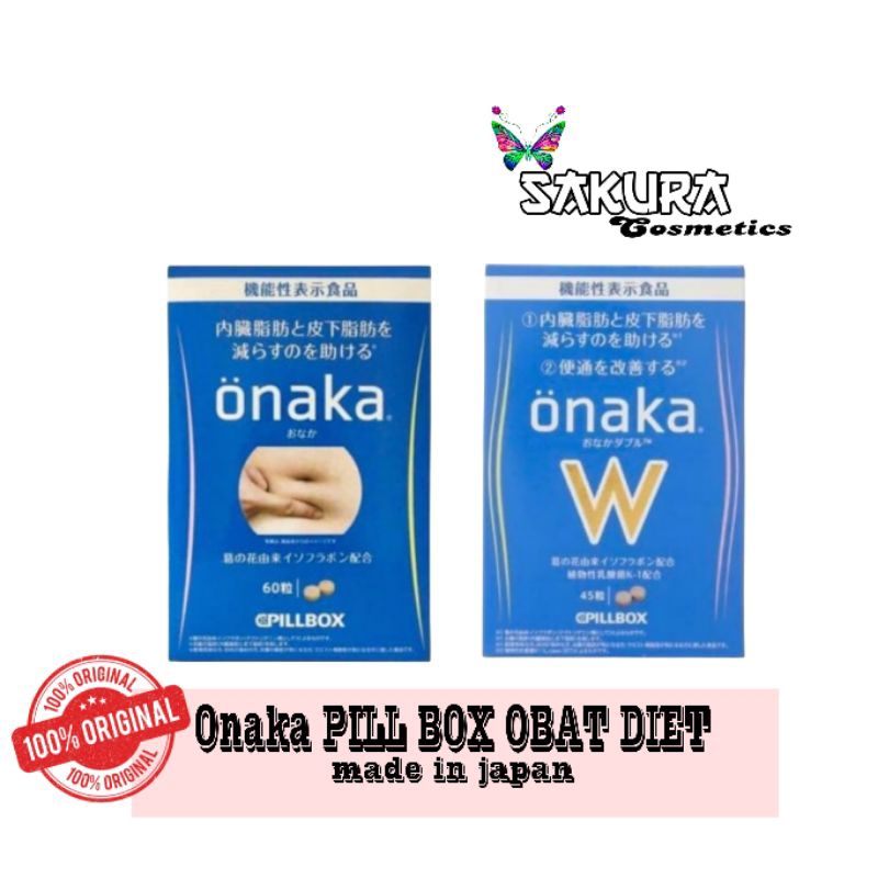 READY STOCK ONAKA PILL BOX OBAT DIET PEMBAKAR LEMAK MADE IN JAPAN/obatdiet/pildiet/jepang/onakaW/ona