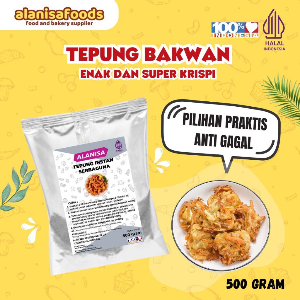 

SUPER PRAKTIS!! TEPUNG PREMIX BAKWAN SERBAGUNA 500GR