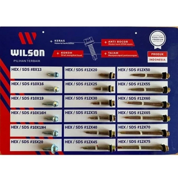 SEKRUP WILSON 12x20-12x70/ SEKRUP BAJA RINGAN / SCREW ROOFING WILSON ECER/ BIJIAN