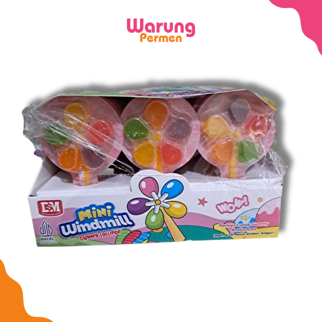 

Permen Yupi Jelly Warna Warni Windmill 30 Pcs / Gummy Candy Lunak Permen Kenyal Aneka Rasa