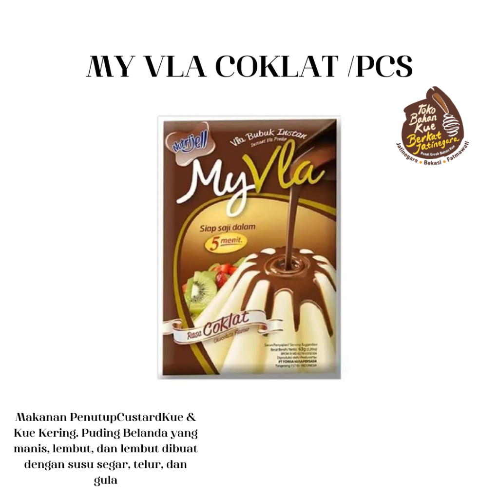 

MY VLA COKLAT BUBUK INSTAN PUDDING PUDING POWDER KEMASAN 60 GR