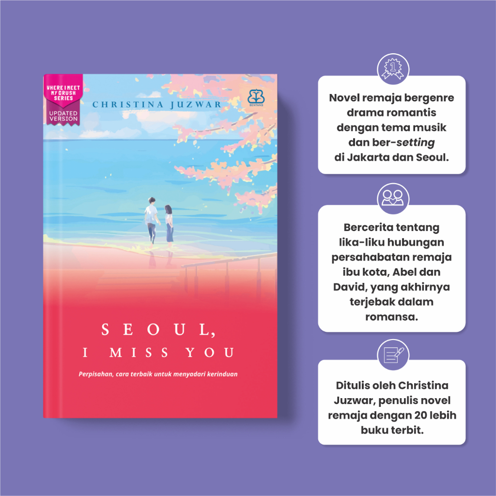 [Mizan Medan] Buku Novel Seoul, I Miss You - Christina Juzwar