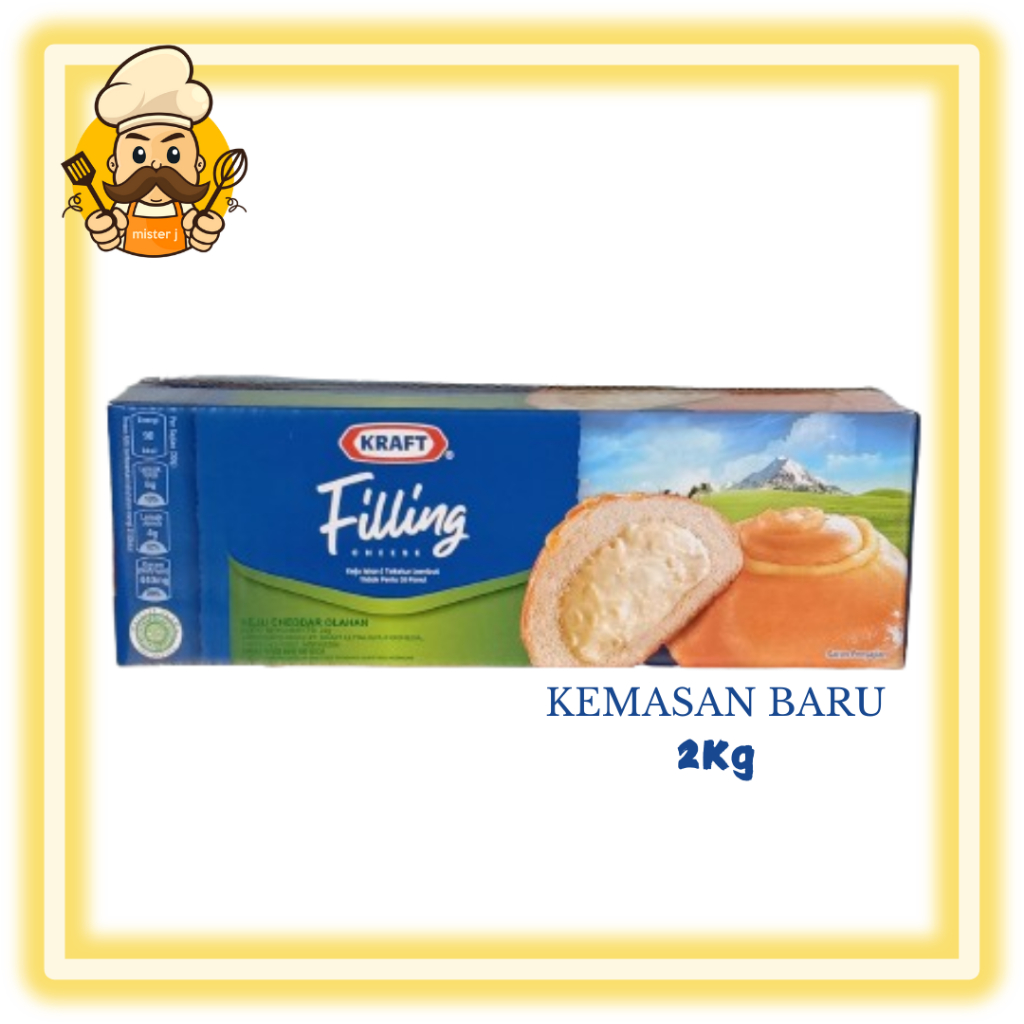 

Kraft Filling Cheese 2Kg EXP 05-2025 | Keju Kraft Filling