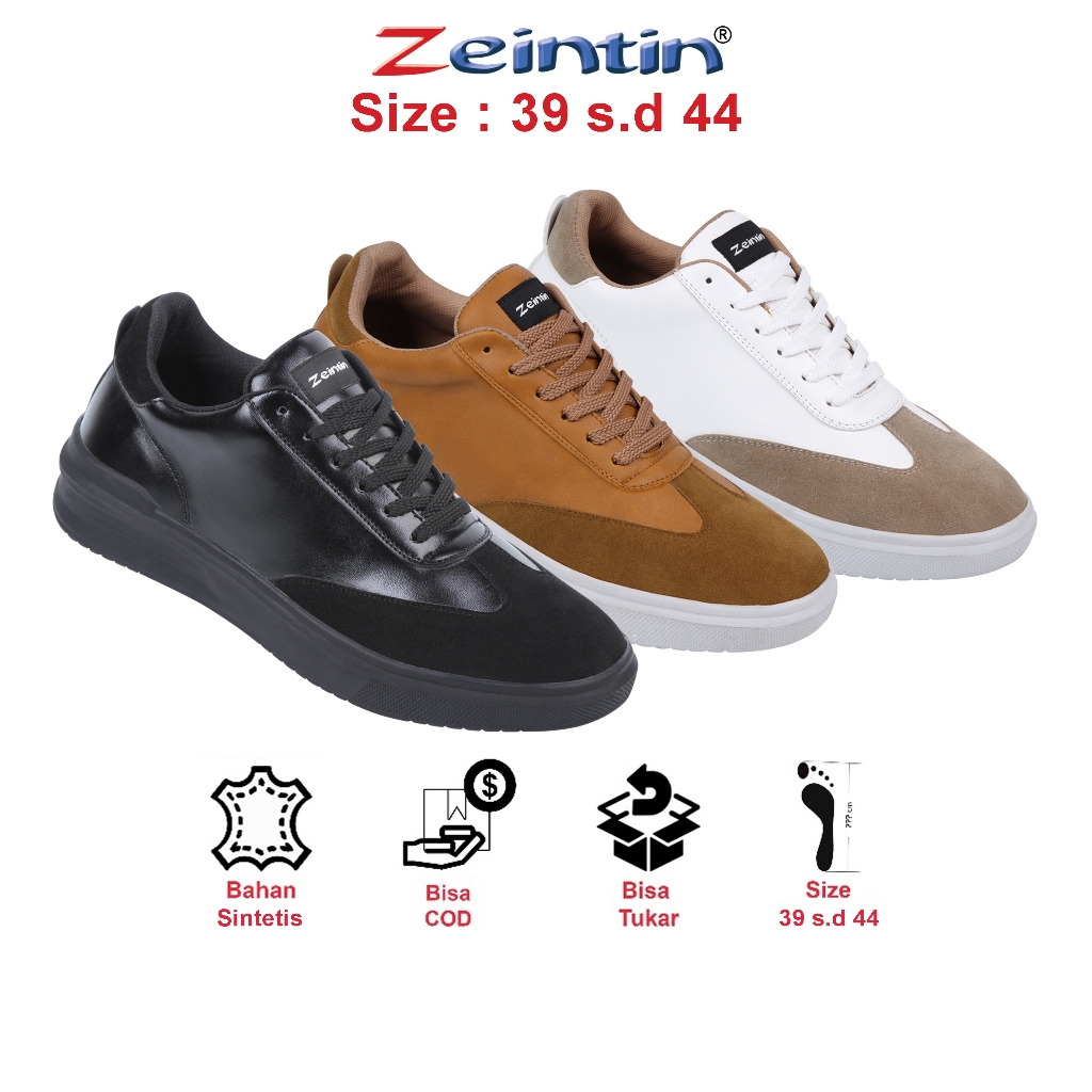 Zeintin - Sepatu Sneakers Pria Sport Putih Sepatu Pria Original Zeintin IR