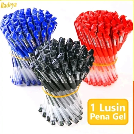 

RADEYA Pulpen 1 Lusin Isi 12 Pcs Gel 0.5 mm Bisa Diisi Ulang Balpoint Tinta Gel Import Murah