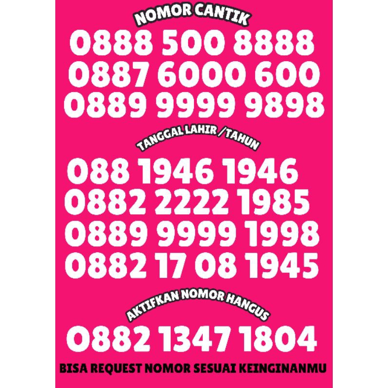 nomor cantik murah smartfren elite silahkan tulis nomor requestmu dan buat nomor dengan angka sesuka