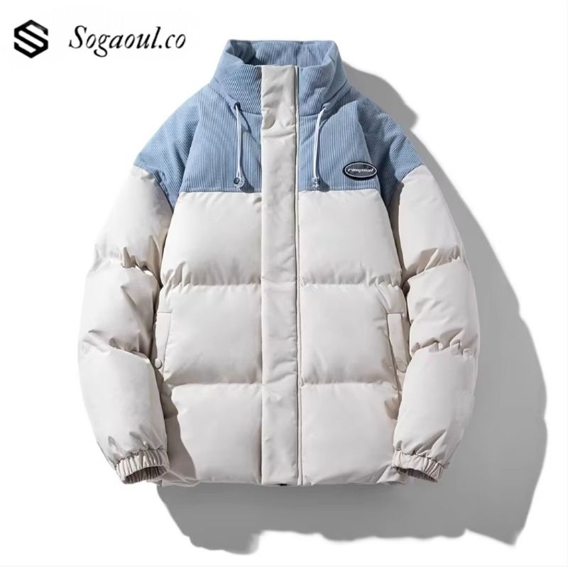Sogaoul Jaket Winter Puffer Corduroy Musim DinginTampil Trendy Dengan Sentuhan Vintage